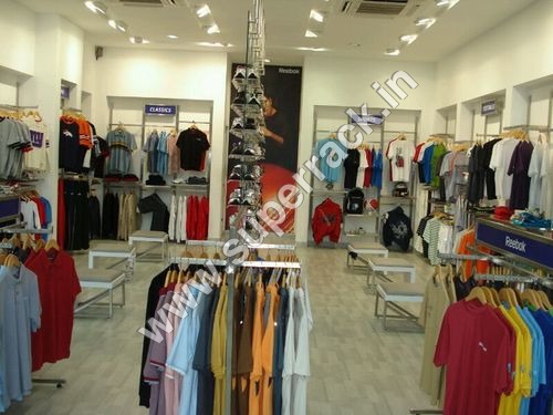 Garment Rack - Mild Steel, 80x37x175 cm | Silver, Adjustable Height 970.28 - 1651 mm, Ideal for Supermarkets and Warehouses