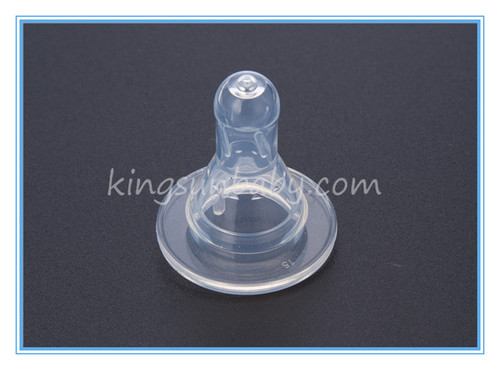 Transparent Standard Neck Baby Silicone Feeding Nipple