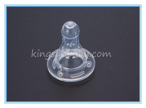 Food Grade Silicone Baby Bottle Nipple - XS to L Sizes, Transparent | Non-Toxic, BPA-Free, Soft Natural Feel, Reduces Colic