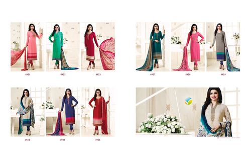 Embroidered Semi Stitched Suit