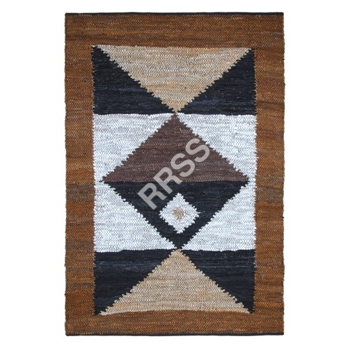 Diamond Cutshuttle Leather Rug