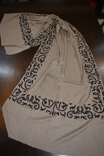 merino wool 4 side design embroidery scraves