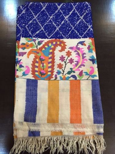 Designer Pashimna Towel Kani Border Scarves