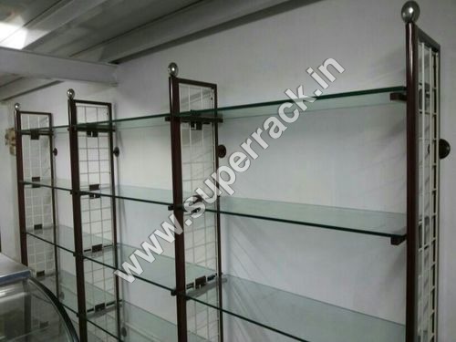 Garment Rack - Mild Steel Construction, 80x37x175 cm Size, Brown Color | Adjustable Height 970.28 - 1651 mm, Ideal for Supermarkets, Malls, Shops, Stores, and Warehouses
