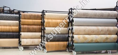 Garment Rack - Mild Steel And Glass, 80x37x175 Cm, Height Adjustable 970.28 - 1651 Mm, Ideal For Supermarket And Warehouse Use