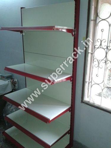 Supermarket Racks - Heavy Duty Single Sided Shelving Unit | White, 40x80x2.0mm, 6-7 Feet Tall, Durable Paint Finish, 150 kg Weight