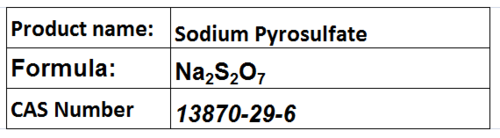 Sodium Pyrosulfate