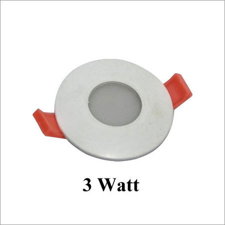 Round LED Deep Light - Plastic, White, 3 Watt | Bright Light, Easy Install, Energy Saving, Stylish Design, Durable