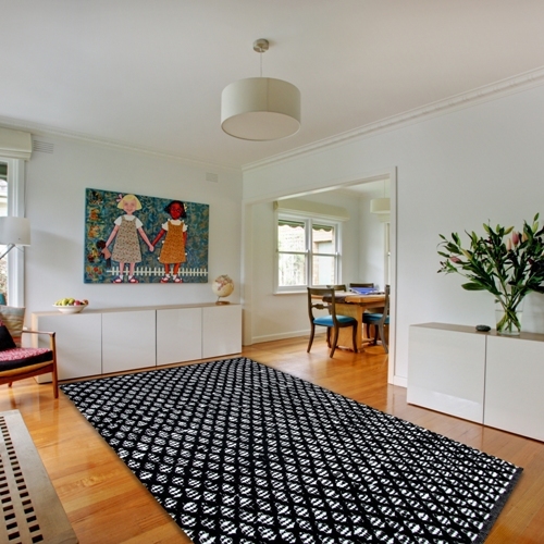 Black Area Rug Cotton Chindi