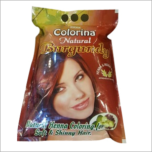 Colorina Burgundy Henna Powder Direction: Add  Normal Water And Apply On Grey Hair