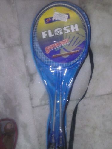 Badminton Racket - Aluminum and Tempered Steel, Soft Leather and Foam Grip | Waterproof, Dustproof, Round Shape in Black and Blue