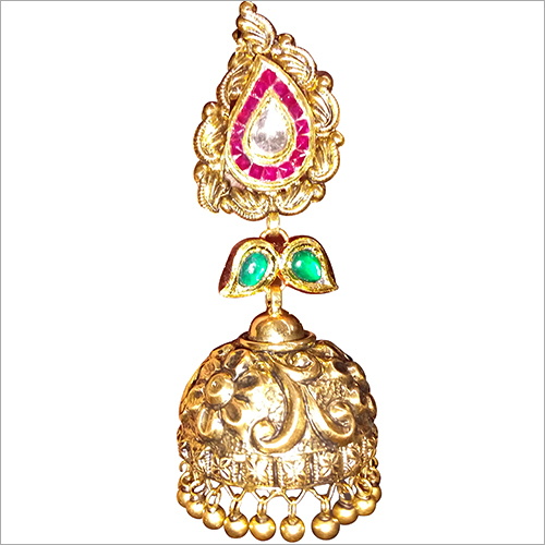 Gold Jhumka Earrings