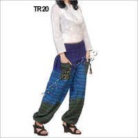 Fancy Trousers - Cotton, Free Size, Blue Striped | Stylish Casual Wear, High Tear Resistance, Skin-friendly
