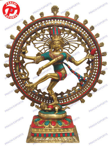 NATRAJ DANCING DOUBLE RING W/ STONE WORK