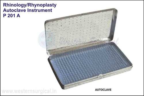 Autoclave Instrument Box With Silicon Matt - Color: Silver