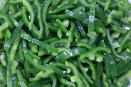Fresh Cut Green Capsicum By MADD FOODS