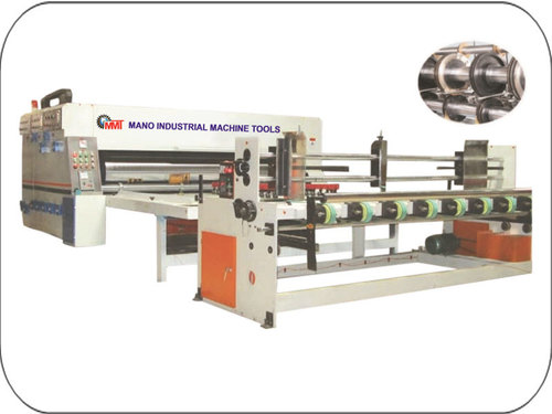 Chain Feed Two Color Printer Slotter - Stainless Steel, 53695.6 x 25146 x 35052 mm | Automatic Chain Feeding, High Frequency Quenching, 60 pcs/min Speed