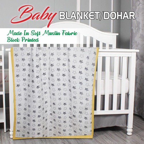 Baby Blanket Dohar in soft muslin fabric By OSCAR OVERSEAS