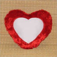 Feather Cushion - Microfiber Fabric, Heart Pattern | Washable, Tear Resistant, Completely Fade Proof, Flawless Finish