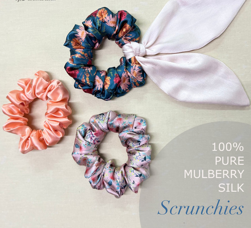 Mulberry Silk Scrunchies