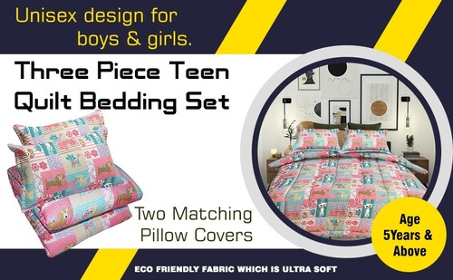 Washable Teen Bedding Set Of Three