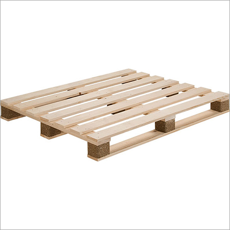 Heavy Material Storage Pallet - Wood, Forklift-Compatible, Impact-Resistant, Termite-Coated | Ideal for Food & Plastic Processing Industries