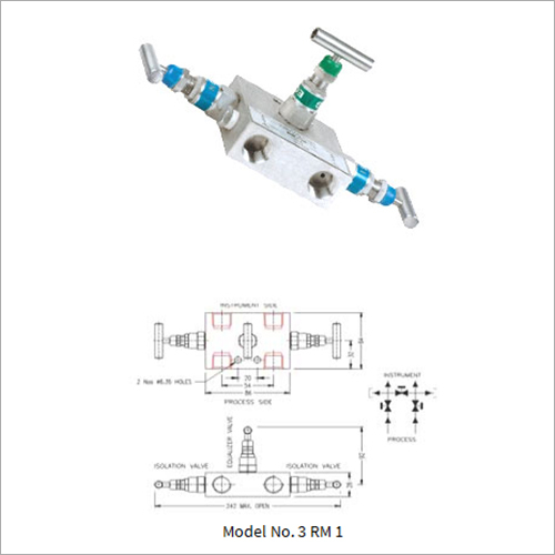 Three Valve Manifold Remote Mounting