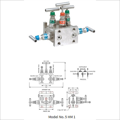 Five Valve Manifold, Direct Mounting- H Type