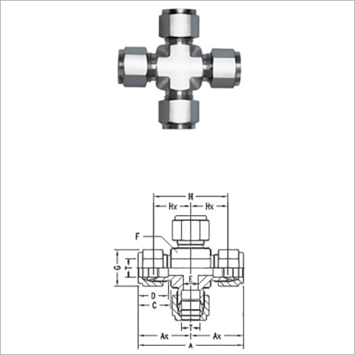 Union Cross - Corrosion-Resistant, 1/8" to 1" Size Range | Leak-Proof, High Pressure, Easy Installation, Extreme Temperature Resilience