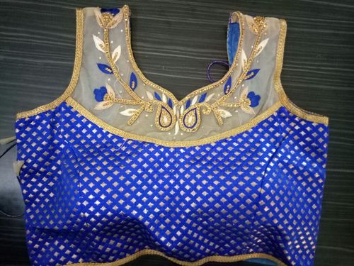Blue Readymade Velvet Blouse