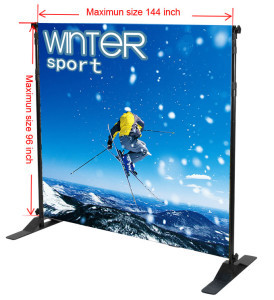 Promotional Roll Up Standee - Aluminum 8x8 Foot | Lightweight Easy to Install Custom Designs