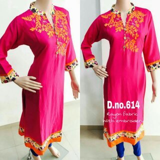 Colorful Premium Fabric With Gem Detailing - Material: Rayon