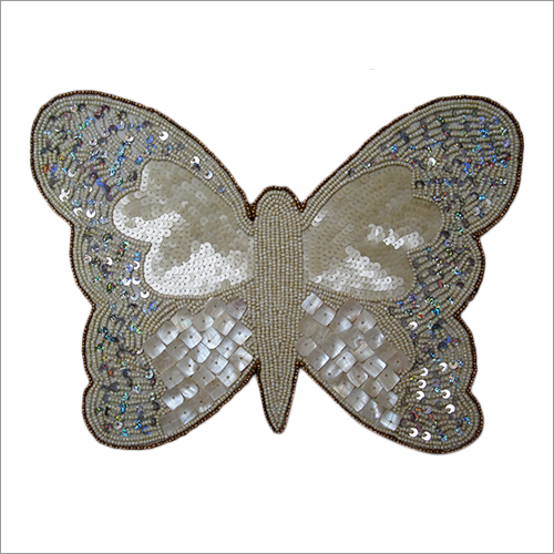 Butterfly White Beaded Table Top