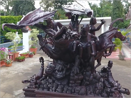 Scorpio in Rose Wood Art Piece