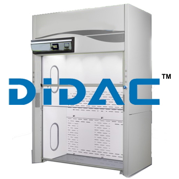 Filtered Floor Mounted Fume Hood - Steel Exterior, 73.5 Inch Sightline, Glacier White | By-pass Airflow, Chemical-Resistant, Vertical-Rising Sashes, Pre-wired Lighting