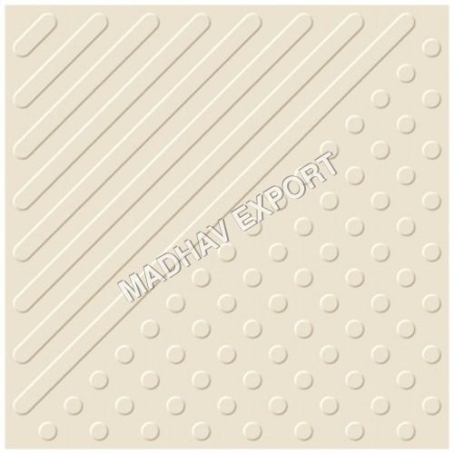 Non-Slip Tab Buttons Ivory Full Body Vitrified Parking Tiles