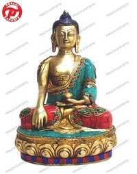Buddha Sitting B/Hand W/ Stone Work And Wire Beed