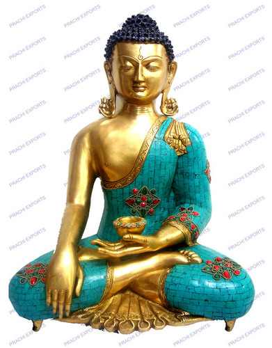 Buddha Sakyamuni W/Out Base W/ Stones And Wire Beed