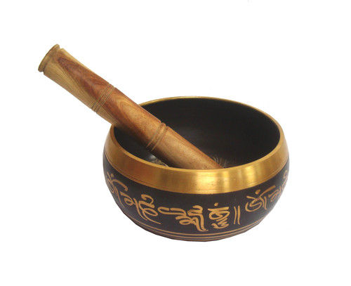 NEPALI SINGING BOWL BLACK PATINA