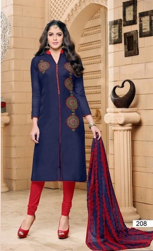 Blue Red Stylish Designer Party Wear Salwar Kameez