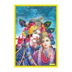 Radhe Krishna Poster in Gold Foil 24K