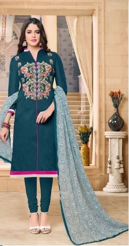 Green Party Wear Stylish Churidar Suit 