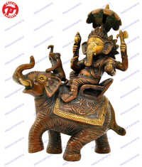 GANESH SITTING ON ELEPHANT W/UMBRELA