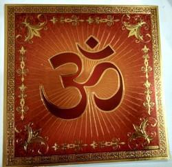 OM Poster in Gold Foil 24K Religious Frame OM Poster in Gold Foil 24K Religious Frame