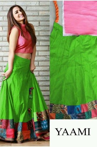 Green And Pink Fashion Designer Party Wear Stylish Lehenga Choli