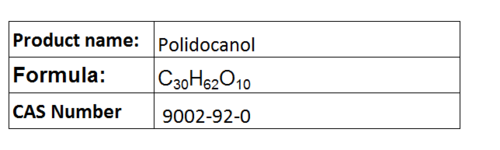 Polidocanol - Ethoxylated Dodecanol White Solid, 99% Purity | Itching Relief, Local Anesthetic, Antipruritic