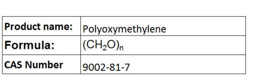 Polyoxymethylene