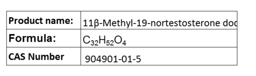 11I -Methyl-19-nortestosterone dodecylcarbonate