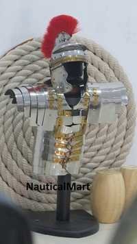 Hill Interiors Mini Roman Lorica Segmentata Suit Of Armor On Stand By Nauticalmart