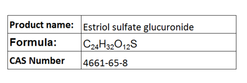 Estriol Sulfate Glucuronide - C24H34O14S 582.58 g/mol | Endogenous Natural Metabolite Liver-Derived >98% Purity Water-Soluble